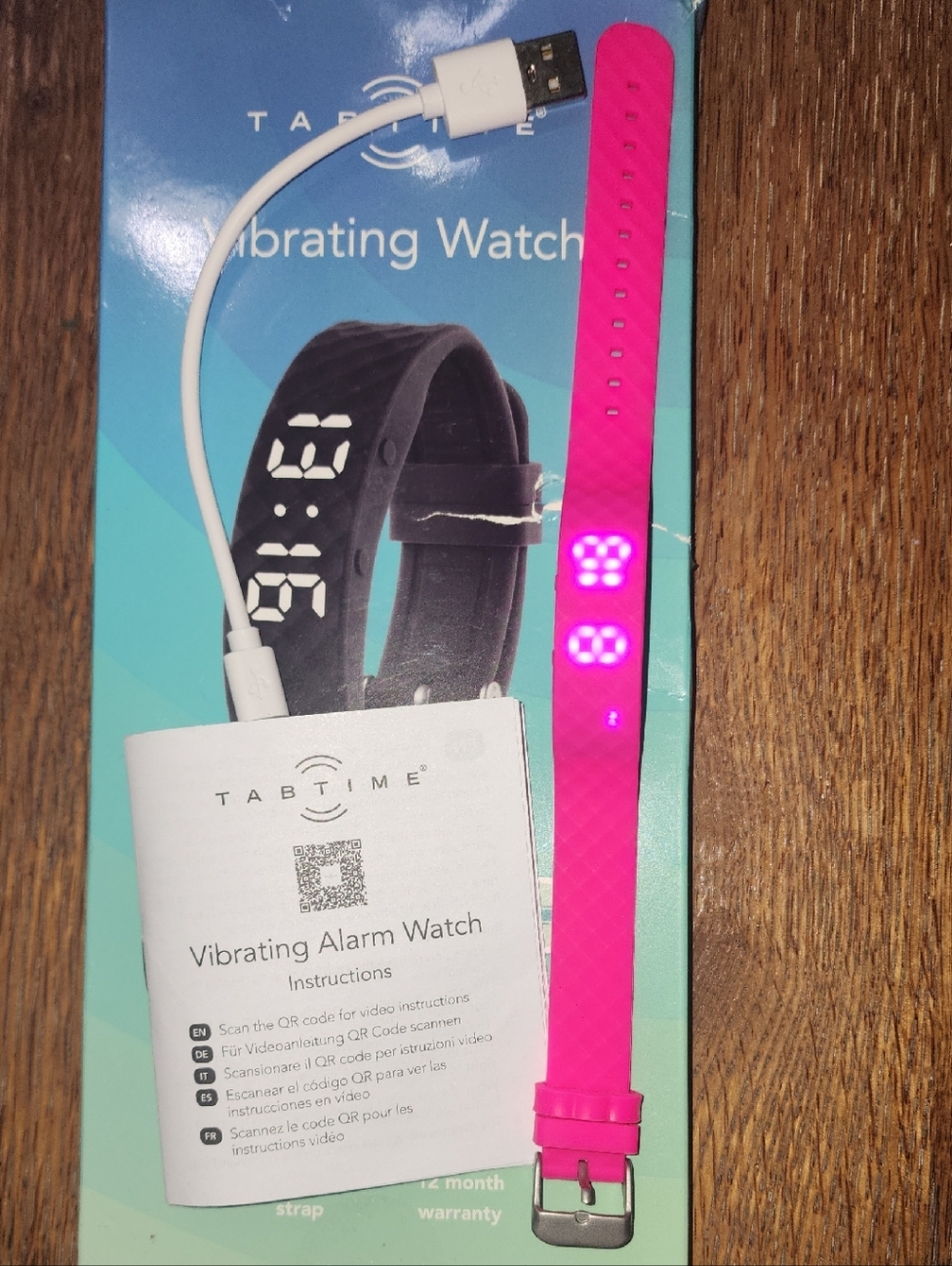 Vibrating Alarm Watch - Pink